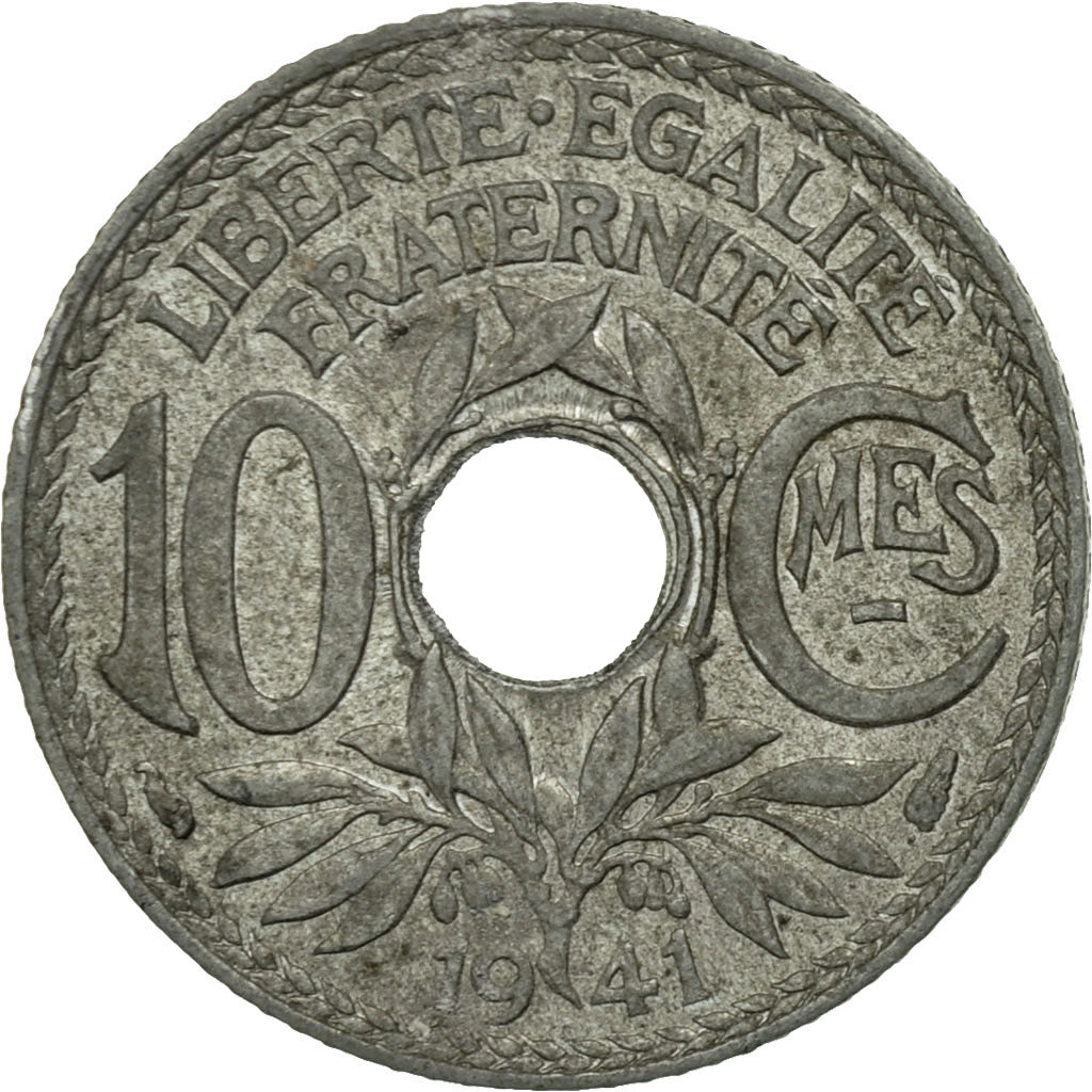 Moneta, Francia, Lindauer, 10 Centimes, 1941, BB, Zinco, KM:896, Gadoury:288