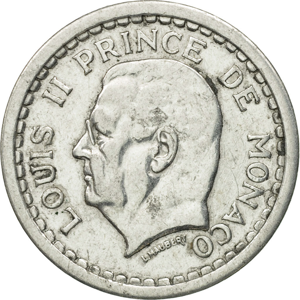 Moneta, Monaco, Louis II, Bazor, 2 Francs, Undated (1943), Paris, EF(40-45)