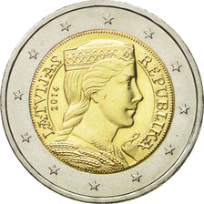Latvia, 2 Euro, 2014, MS(60-62), Bi-Metallic, KM:157