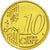 Latvia, 10 Euro Cent, 2014, MS(63), Brass, KM:153