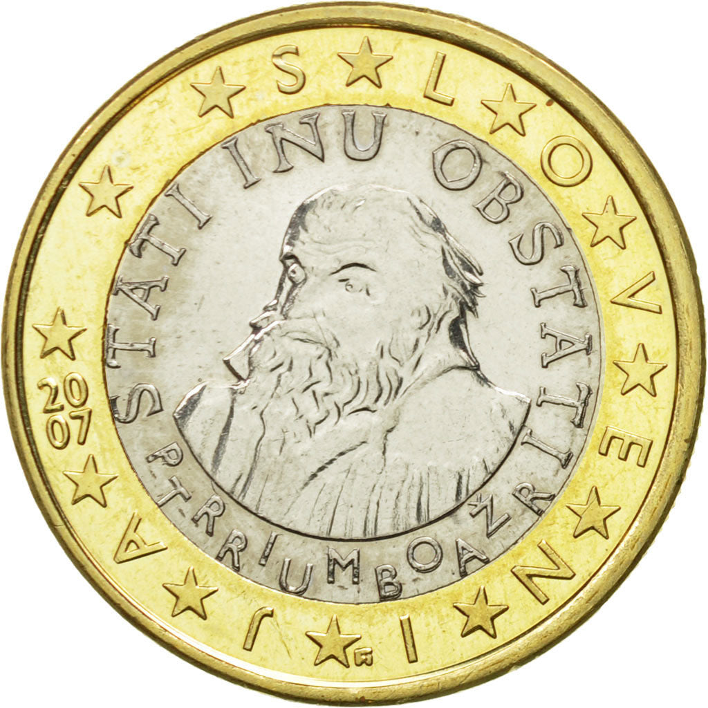 Slovenia, Euro, 2007, MS(63), Bi-Metallic, KM:74