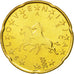 Slovenia, 20 Euro Cent, 2007, MS(63), Brass, KM:72