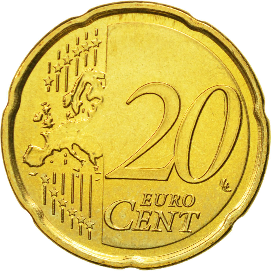 Slovenia, 20 Euro Cent, 2007, MS(63), Brass, KM:72