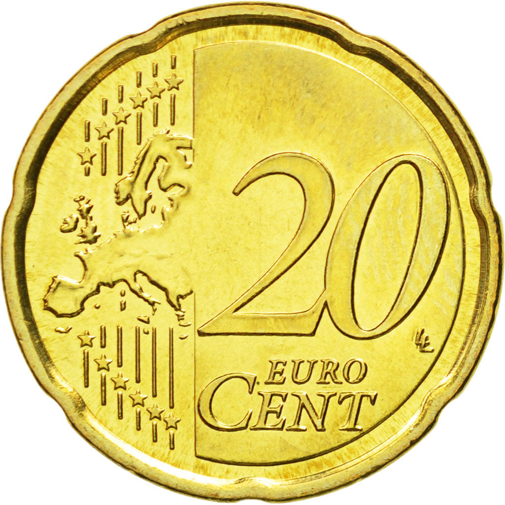 Slovenia, 20 Euro Cent, 2007, MS(60-62), Brass, KM:72