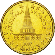 Eslovenia, 10 Euro Cent, 2007, EBC+, Latón, KM:71