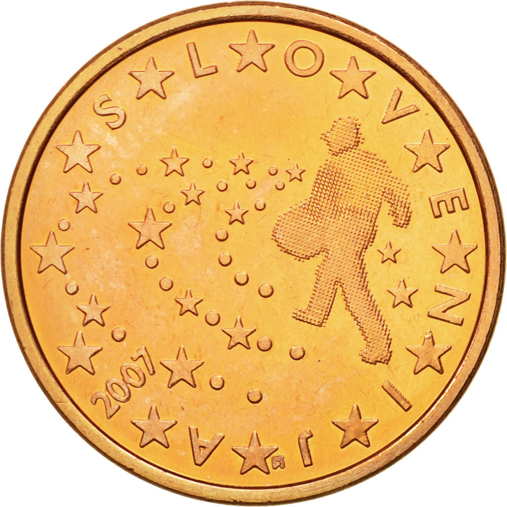 Slovenia, 5 Euro Cent, 2007, MS(63), Copper Plated Steel, KM:70