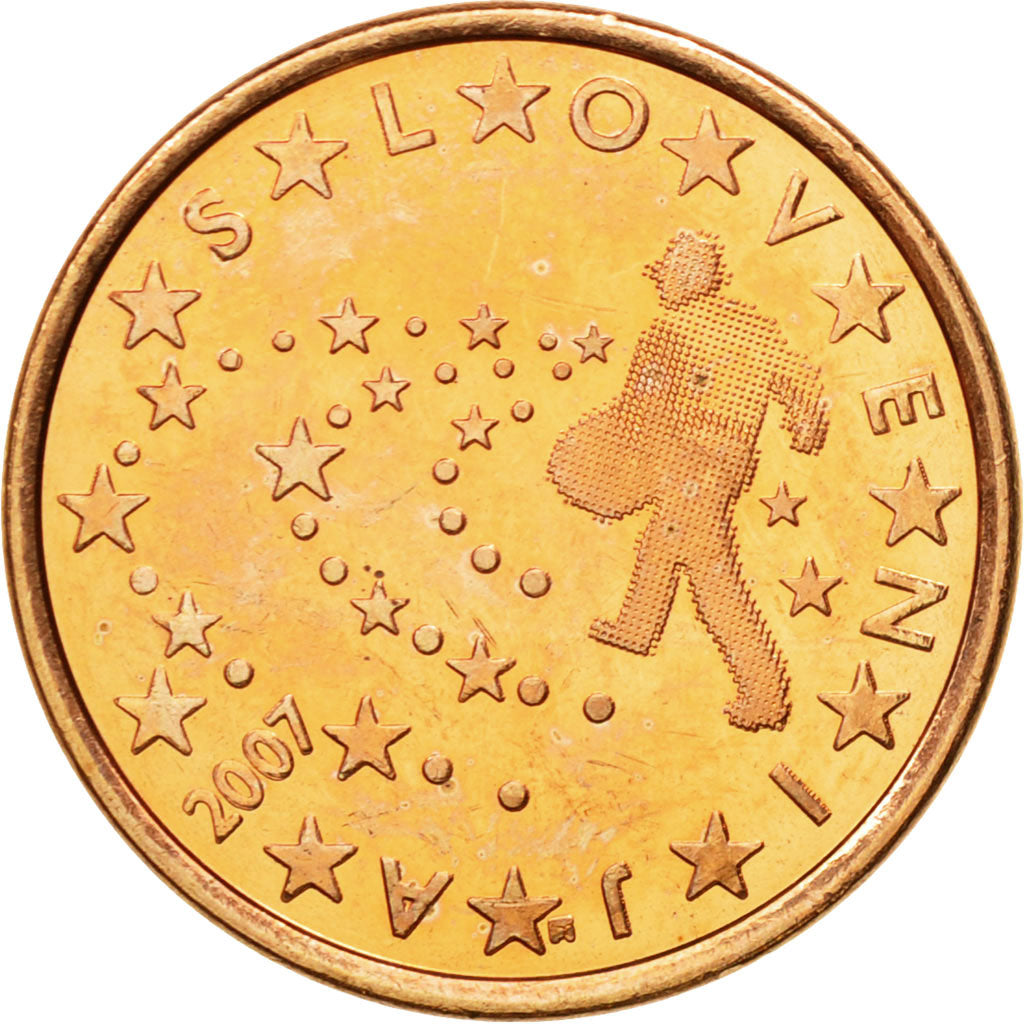 Slovenië, 5 Euro Cent, 2007, PR+, Copper Plated Steel, KM:70