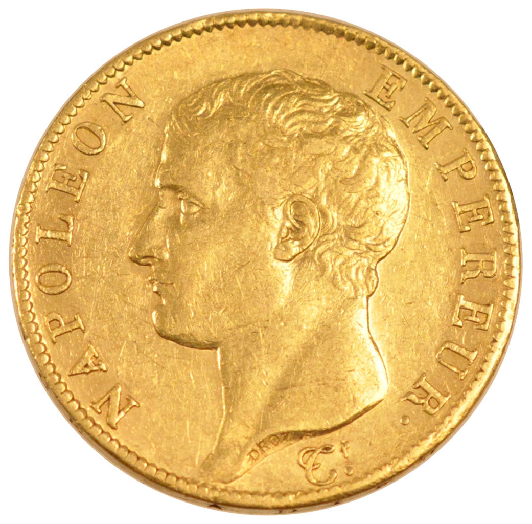 Francia, 40 Francs, 1804, Paris, BB+, Oro, Gadoury:1081