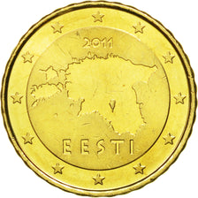 Estonia, 10 Euro Cent, 2011, SC, Latón, KM:64