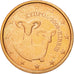 Cypr, 2 Euro Cent, 2008, MS(60-62), Miedź platerowana stalą, KM:79