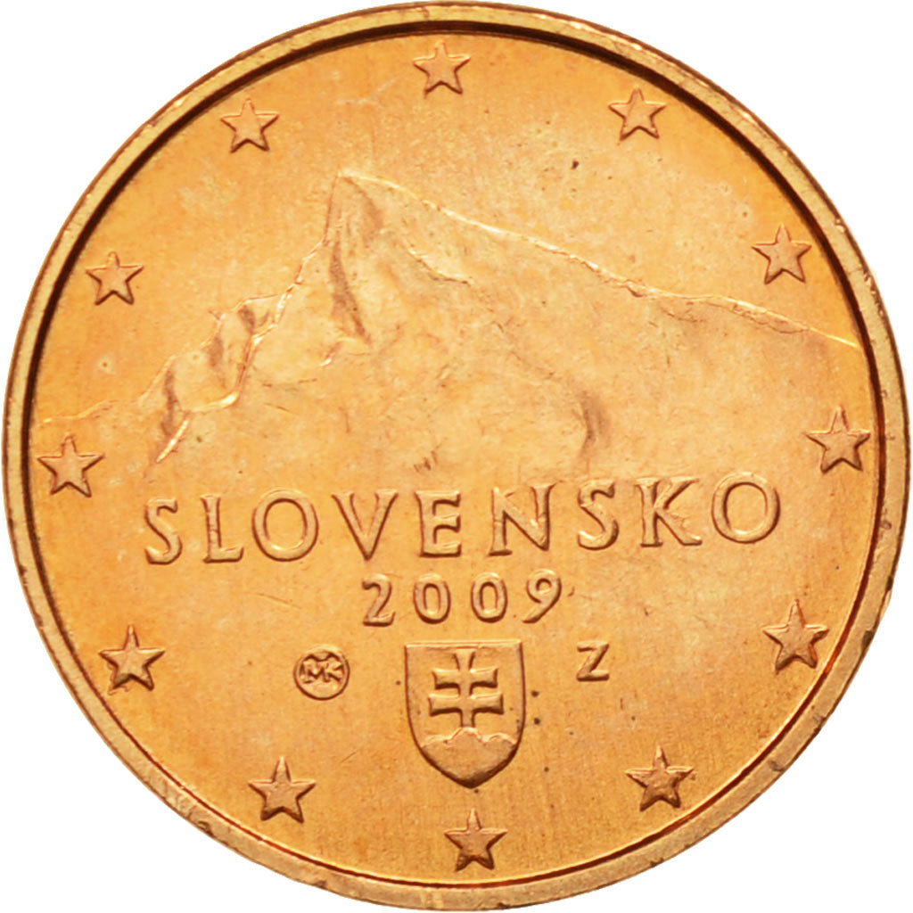 Slovakia, Euro Cent, 2009, MS(60-62), Copper Plated Steel, KM:95