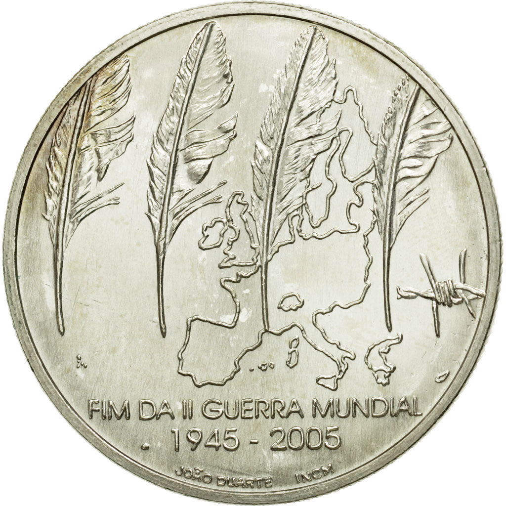 Portugal, 8 Euro, 60 TH anniversary end of ww II, 2005, SUP+, Argent, KM:773