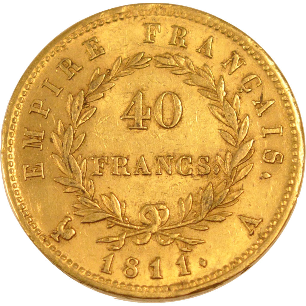 Premier Empire, 40 Francs or au revers Empire