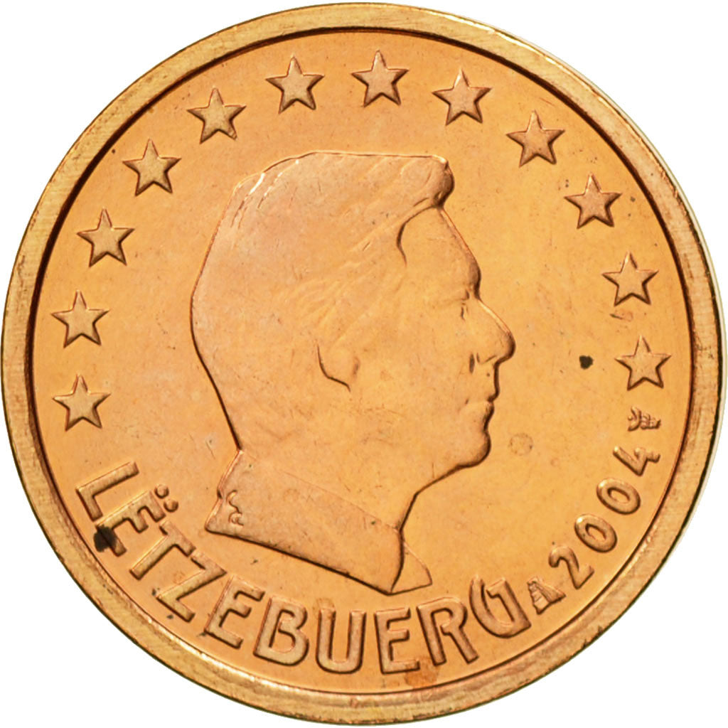 Luxemburg, 2 Euro Cent, 2004, UNZ, Copper Plated Steel, KM:76
