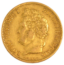 FRANCE, Louis-Philippe, 40 Francs, 1837, Paris, KM #747.1, AU(50-53), Gold,...