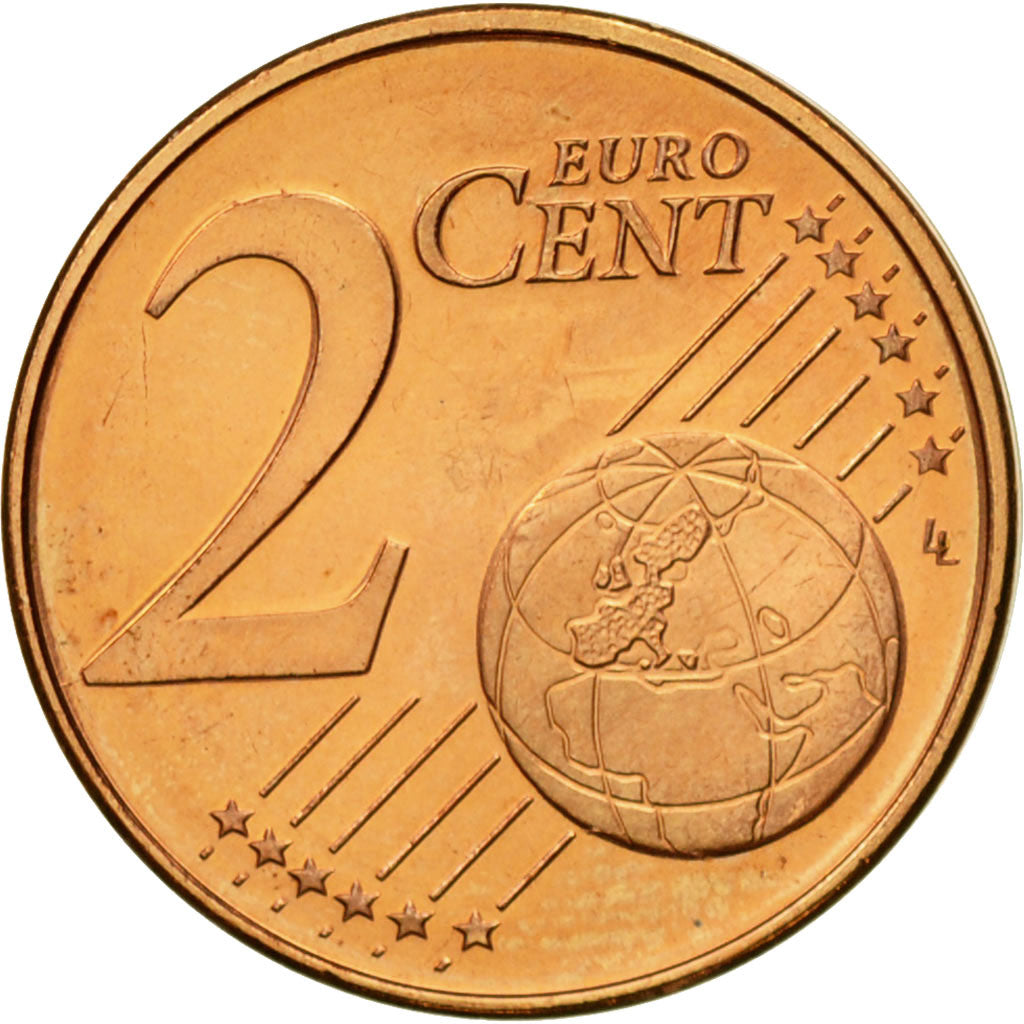 Austria, 2 Euro Cent, 2004, MS(60-62), Copper Plated Steel, KM:3083