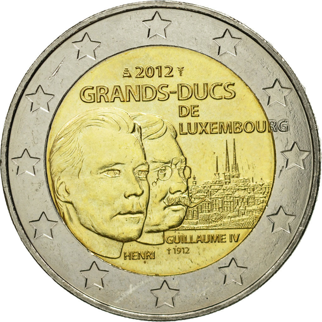 Luxemburg, 2 Euro, 100 th anniversary of the death of william IV, 2012, VZ+