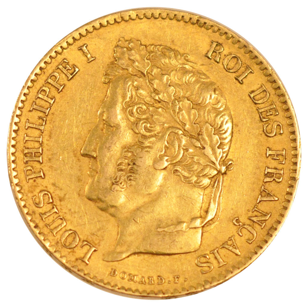 Francia, Louis-Philippe, 40 Francs, 1831, Paris, BB+, Oro, KM:747.1, Gadoury:...
