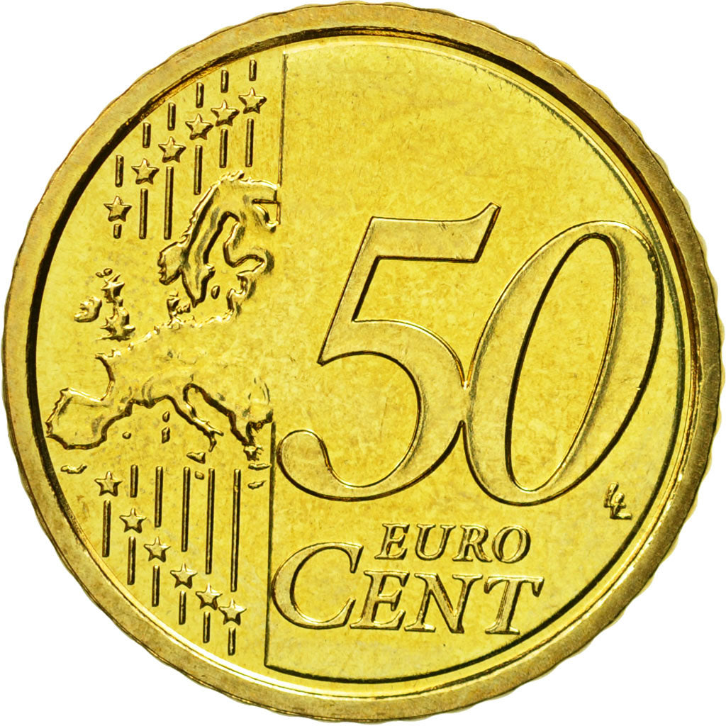 San Marino, 50 Euro Cent, 2008, MS(63), Brass, KM:484