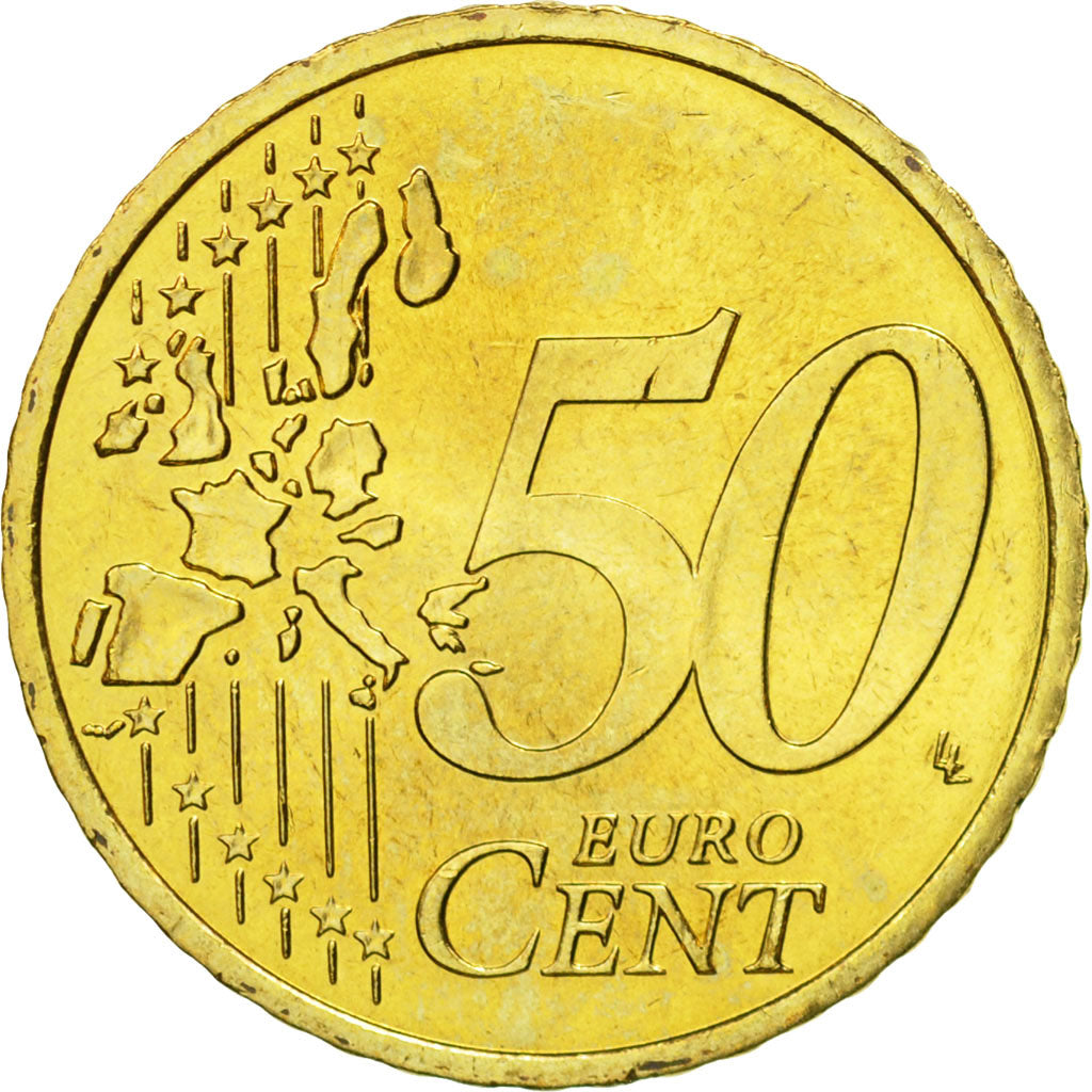 France, 50 Euro Cent, 2000, MS(60-62), Brass, KM:1287