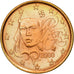 Frankrijk, Euro Cent, 2000, UNC-, Copper Plated Steel, KM:1282