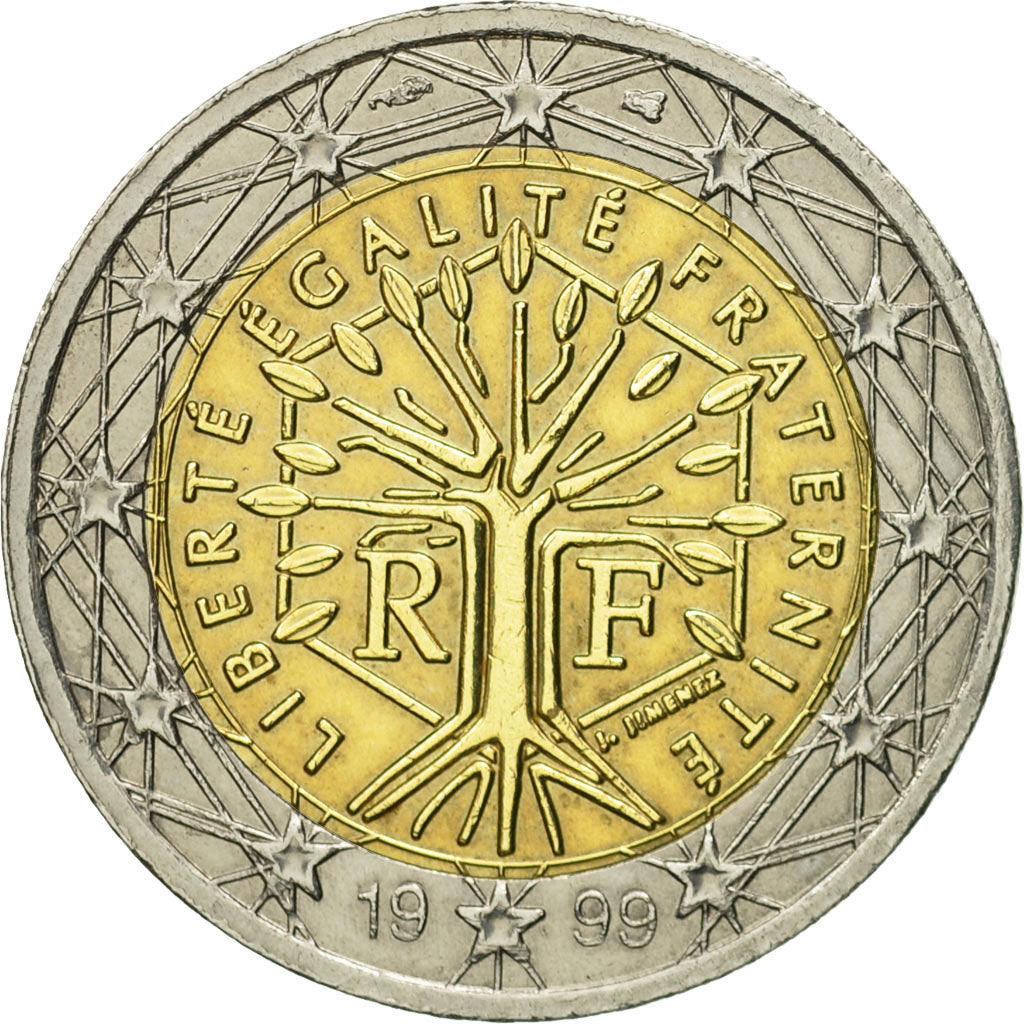 France, 2 Euro, 1999, SUP+, Bi-Metallic, KM:1289