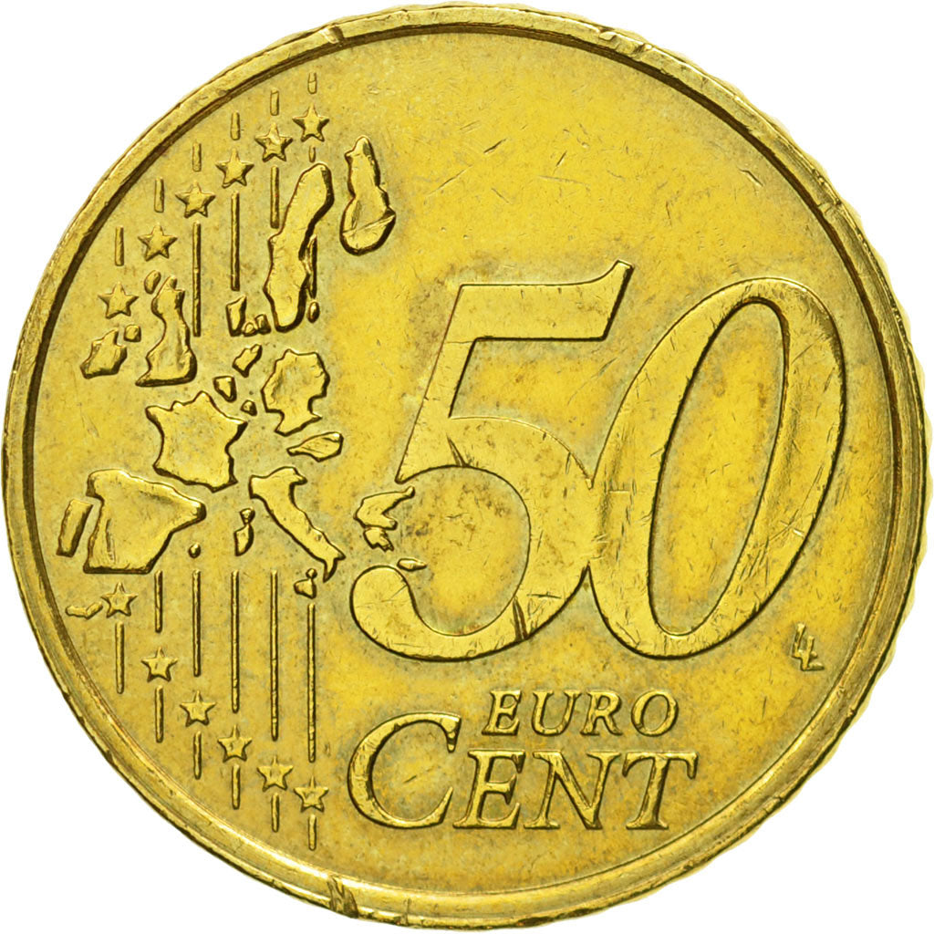 Francia, 50 Euro Cent, 1999, EBC, Latón, KM:1287