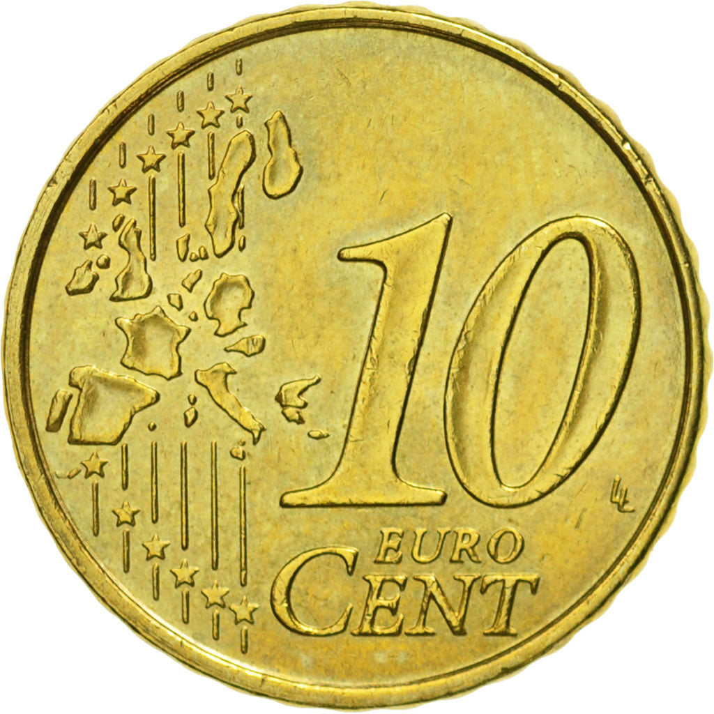 France, 10 Euro Cent, 1999, SUP+, Laiton, KM:1285