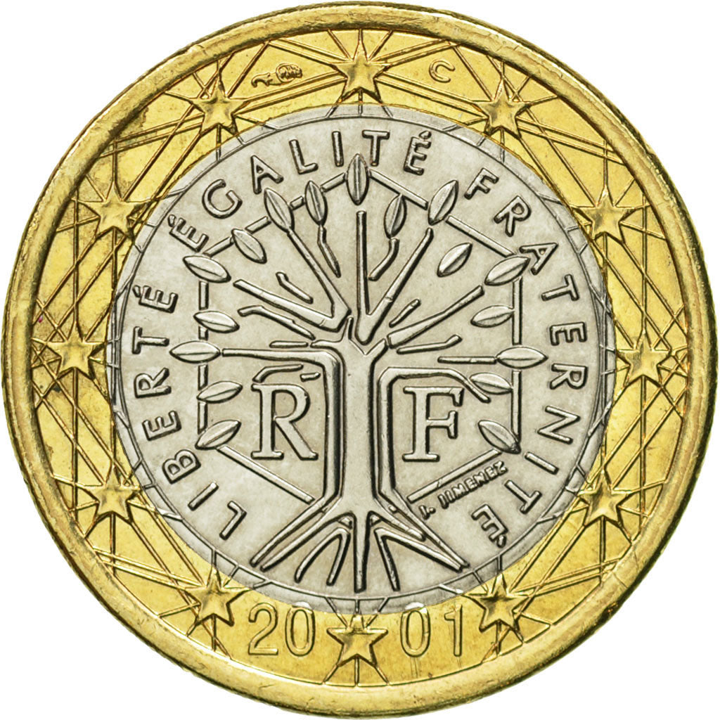 France, Euro, 2001, SUP+, Bi-Metallic, KM:1288