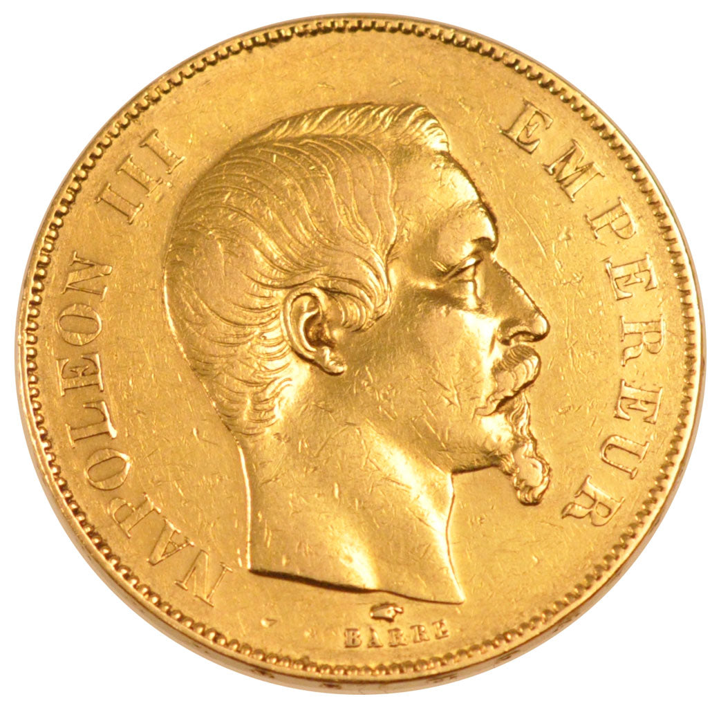 FRANCE, Napoléon III, 50 Francs, 1856, Paris, KM #785.1, EF(40-45), Gold, Gadour