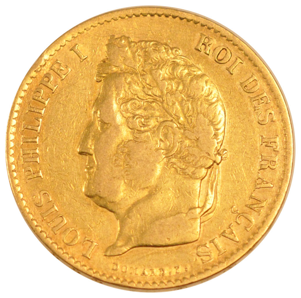 FRANCE, Louis-Philippe, 40 Francs, 1833, Paris, KM #747.1, EF(40-45), Gold,...