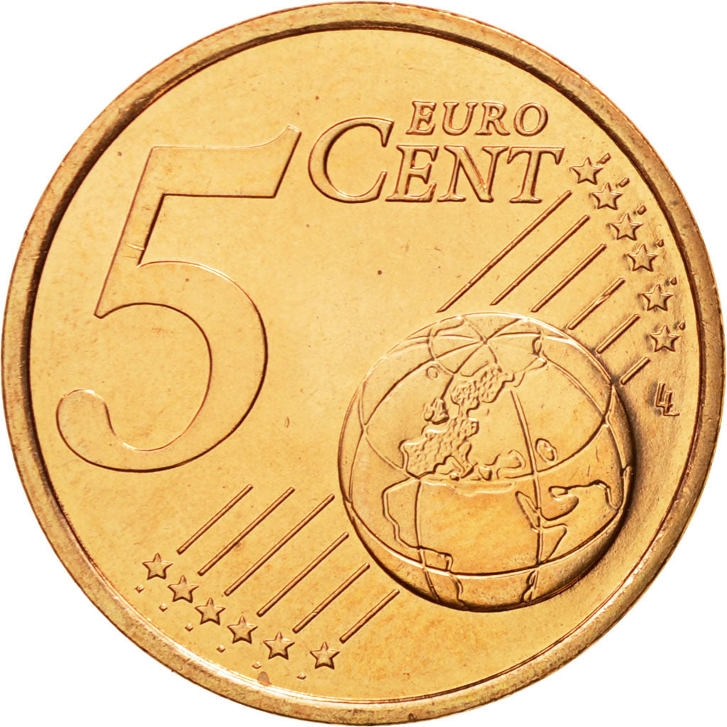 France, 5 Euro Cent, 2003, MS(63), Copper Plated Steel, KM:1284