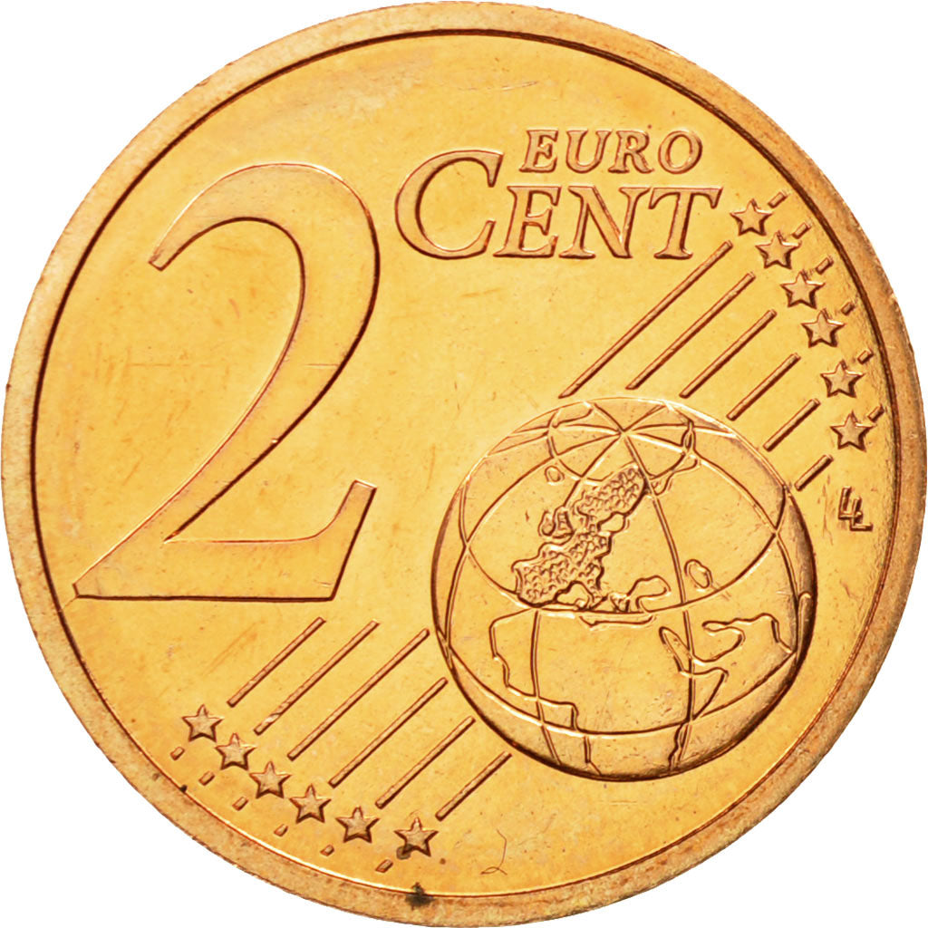 France, 2 Euro Cent, 2003, MS(60-62), Copper Plated Steel, KM:1283