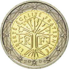France, 2 Euro, 2004, MS(63), Bi-Metallic, KM:1289