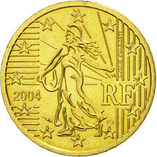 France, 50 Euro Cent, 2004, MS(63), Brass, KM:1287