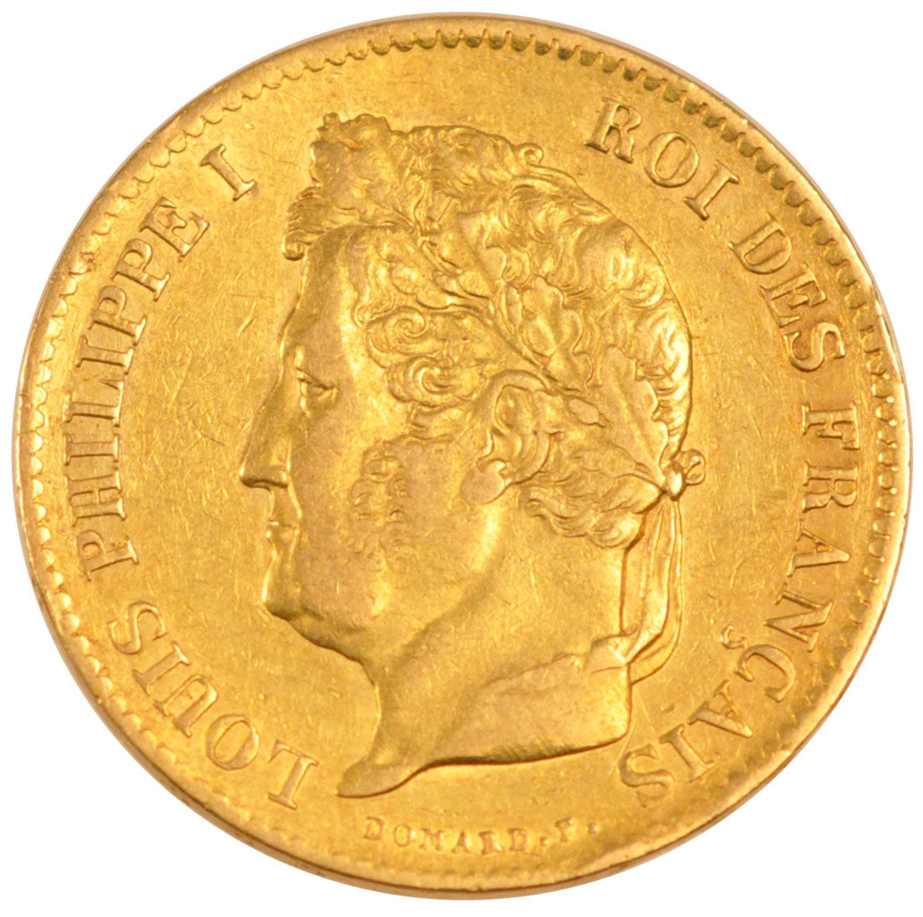 FRANCE, Louis-Philippe, 40 Francs, 1833, Paris, KM #747.1, AU(50-53), Gold,...
