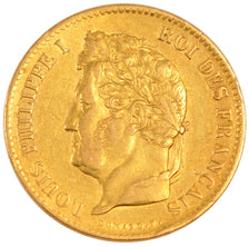 FRANCE, Louis-Philippe, 40 Francs, 1833, Paris, KM #747.1, AU(50-53), Gold,...