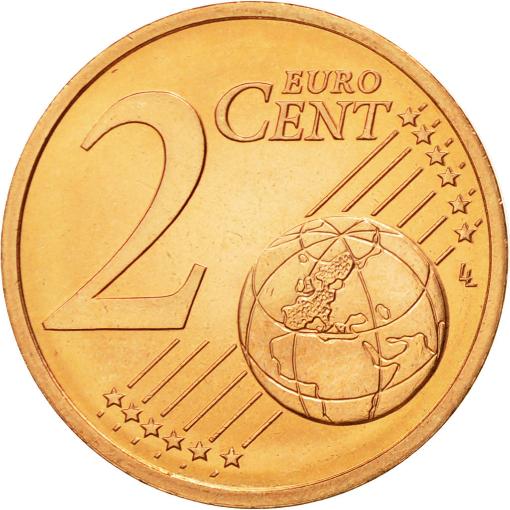 Frankrijk, 2 Euro Cent, 2004, UNC-, Copper Plated Steel, KM:1283