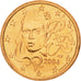 Frankrijk, Euro Cent, 2004, UNC-, Copper Plated Steel, KM:1282