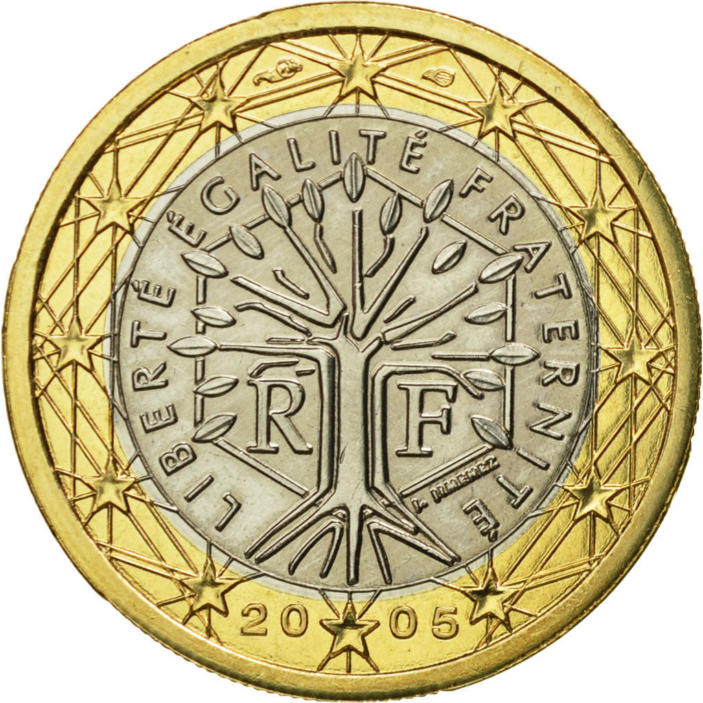 France, Euro, 2005, MS(63), Bi-Metallic, KM:1288