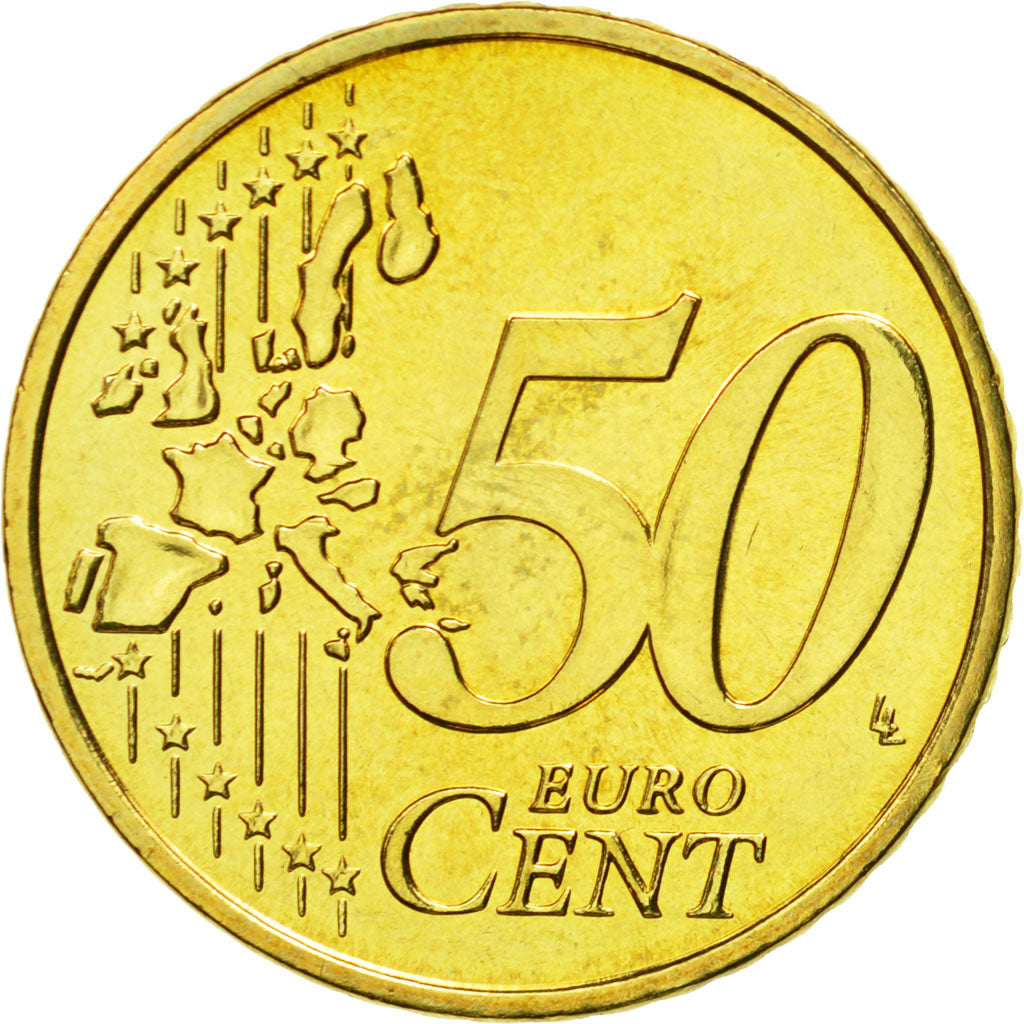 France, 50 Euro Cent, 2005, MS(63), Brass, KM:1287