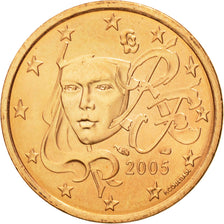 France, 5 Euro Cent, 2005, MS(63), Copper Plated Steel, KM:1284