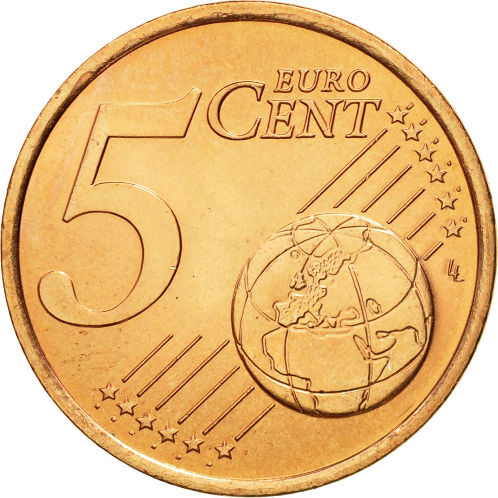 France, 5 Euro Cent, 2005, MS(63), Copper Plated Steel, KM:1284