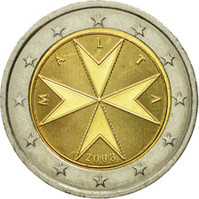 Malta, 2 Euro, 2008, SC, Bimetálico, KM:132