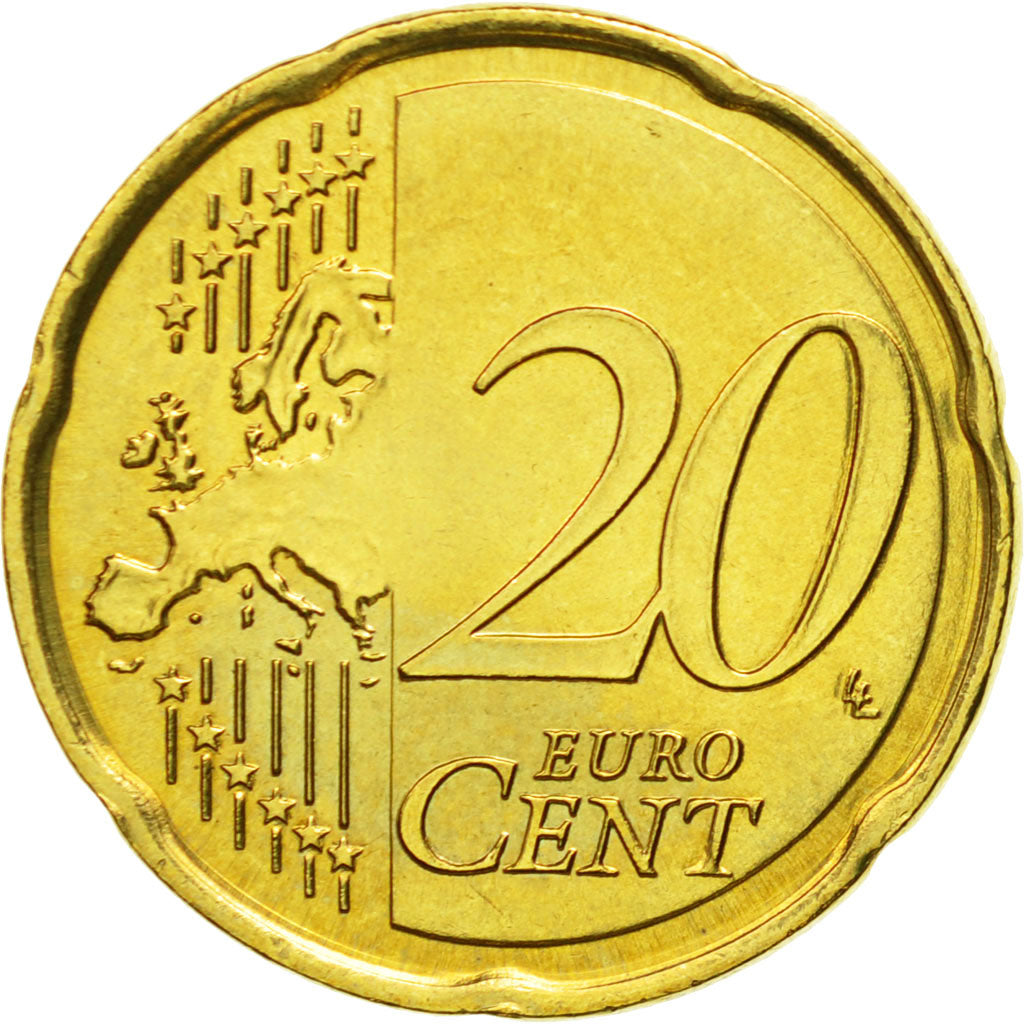 Malta, 20 Euro Cent, 2008, SPL, Ottone, KM:129