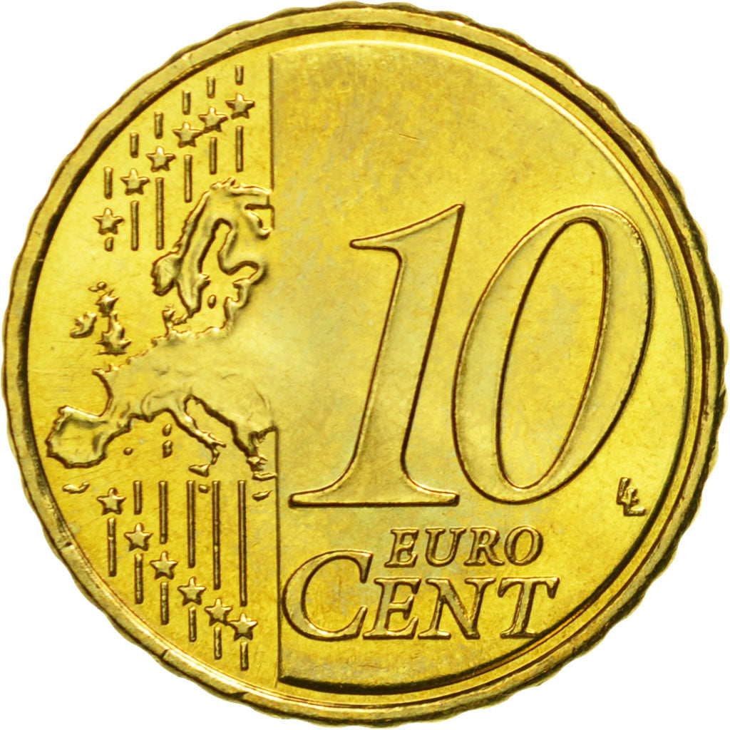 Malta, 10 Euro Cent, 2008, UNC-, Tin, KM:128