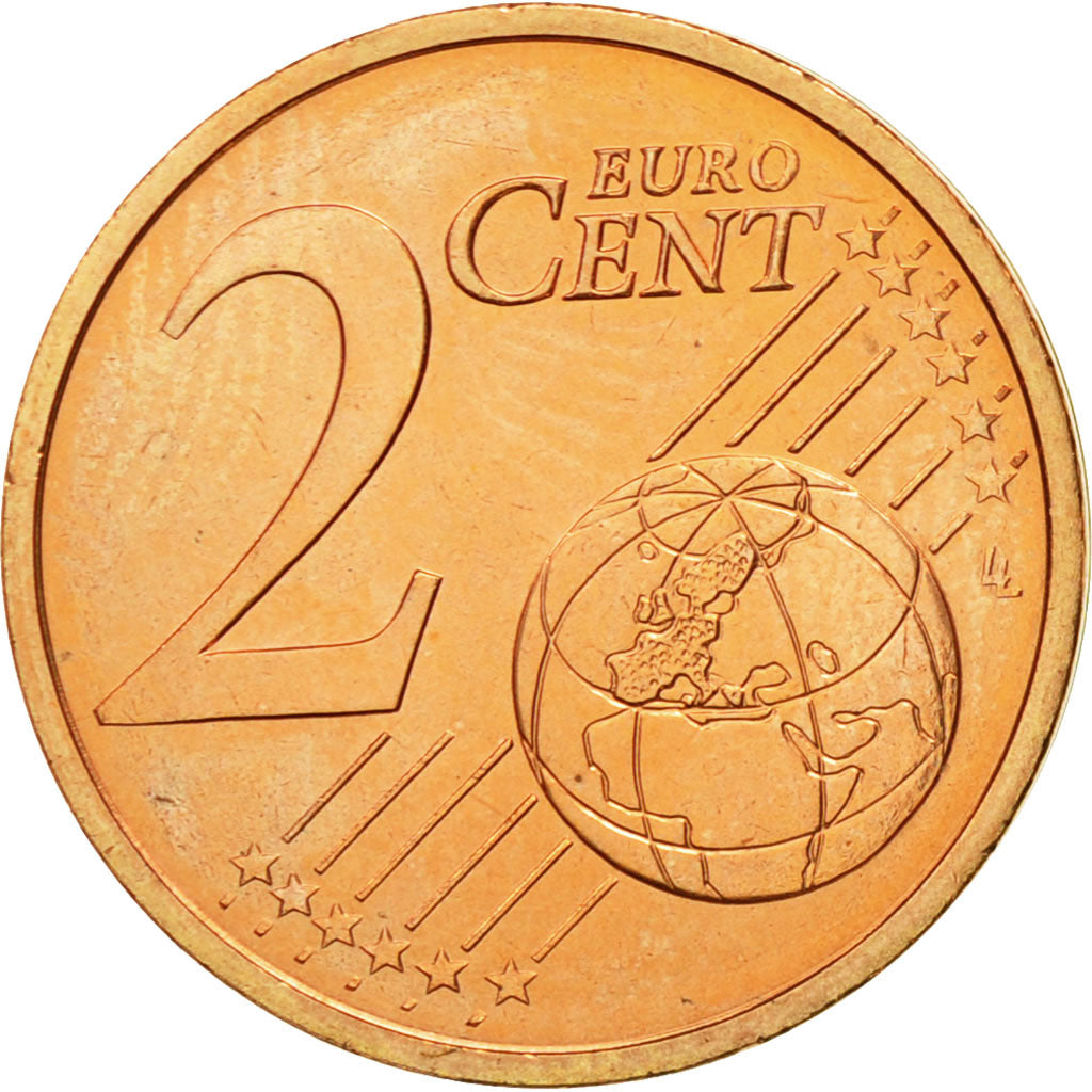 France, 2 Euro Cent, 2003, MS(63), Copper Plated Steel, KM:1283