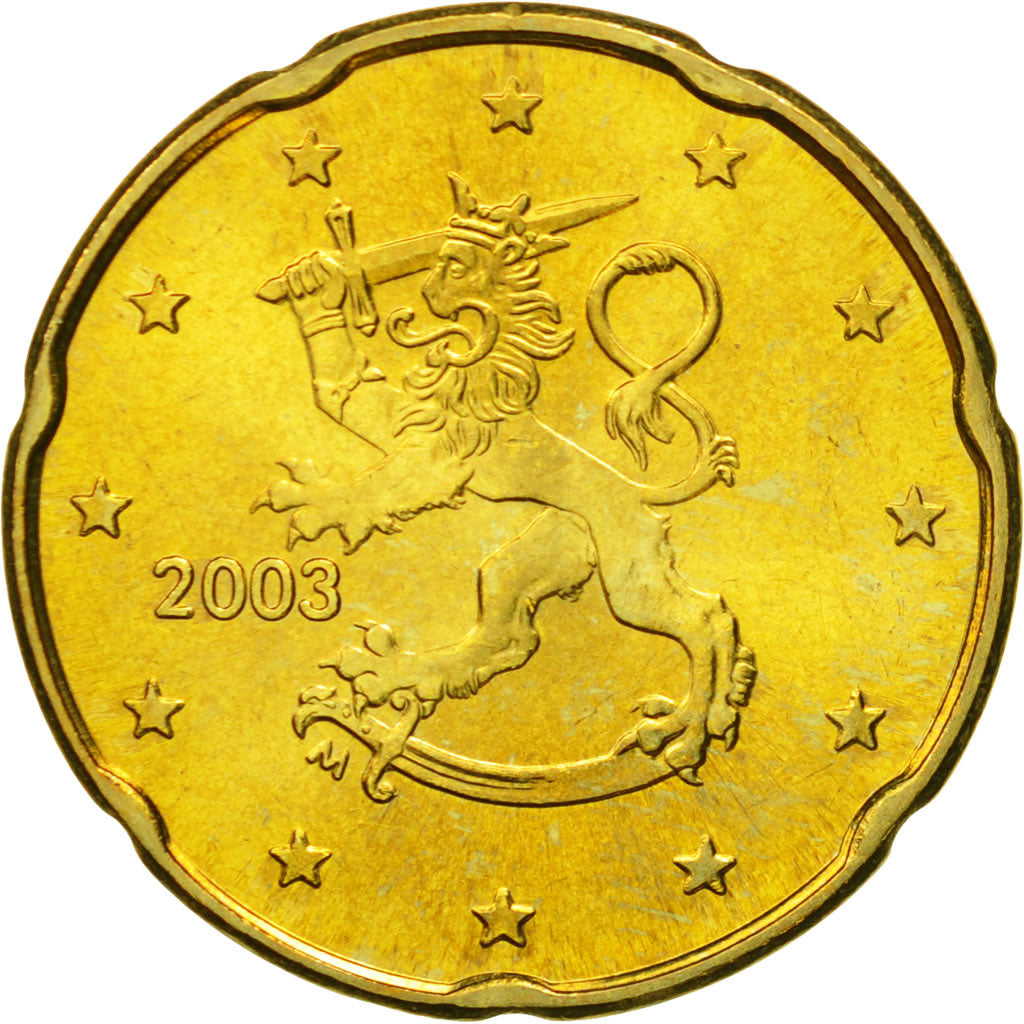 Finland, 20 Euro Cent, 2003, UNC-, Tin, KM:102