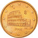 Italia, 5 Euro Cent, 2002, SPL, Acciaio placcato rame, KM:212