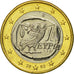 Coin, Greece, Euro, 2002, Athens, MS(63), Bi-Metallic, 23.25